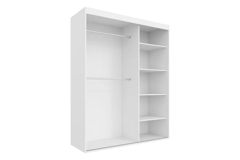 Duets Garderob m. Spegel 160x205 cm - Vit - Förvaring - Sko- & klädförvaring - Garderober & garderobssystem