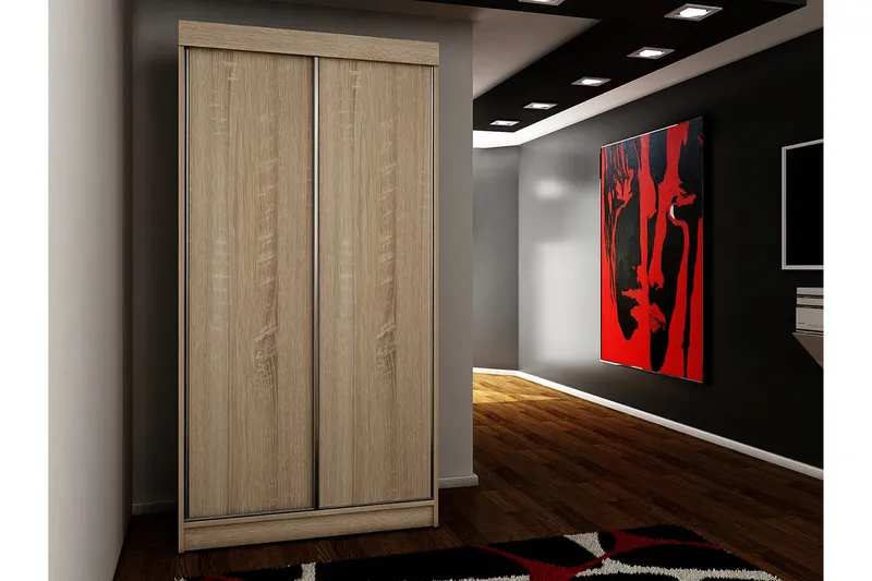 Dunkra Garderob 100x200 cm - Brun - Förvaring - Sko- & klädförvaring - Garderober & garderobssystem