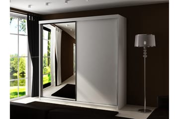 Dunkra Garderob m. Spegel 200x200 cm - Vit - Förvaring - Sko- & klädförvaring - Garderober & garderobssystem