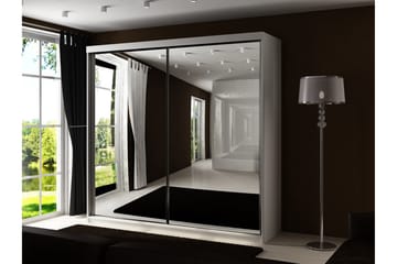 Dunkra Garderob m. Spegel 200x200 cm - Vit - Förvaring - Sko- & klädförvaring - Garderober & garderobssystem