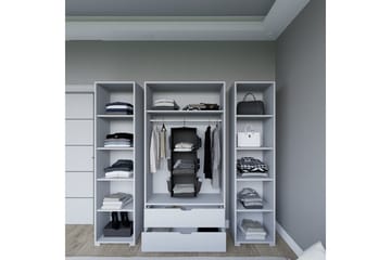Durusu Garderob 170x183 cm - Mattvit - Förvaring - Sko- & klädförvaring - Garderober & garderobssystem