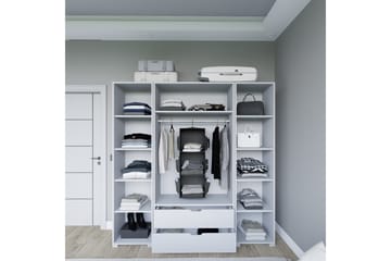 Durusu Garderob 170x183 cm - Mattvit - Förvaring - Sko- & klädförvaring - Garderober & garderobssystem