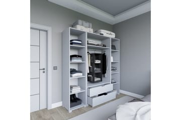 Durusu Garderob 170x183 cm - Mattvit - Förvaring - Sko- & klädförvaring - Garderober & garderobssystem