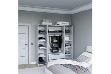 Durusu Garderob 170x183 cm - Mattvit - Förvaring - Sko- & klädförvaring - Garderober & garderobssystem