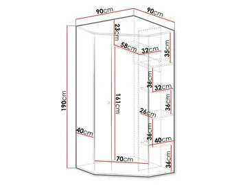 Elvaren Garderob 90 cm - Förvaring - Sko- & klädförvaring - Garderober & garderobssystem - Hörngarderob