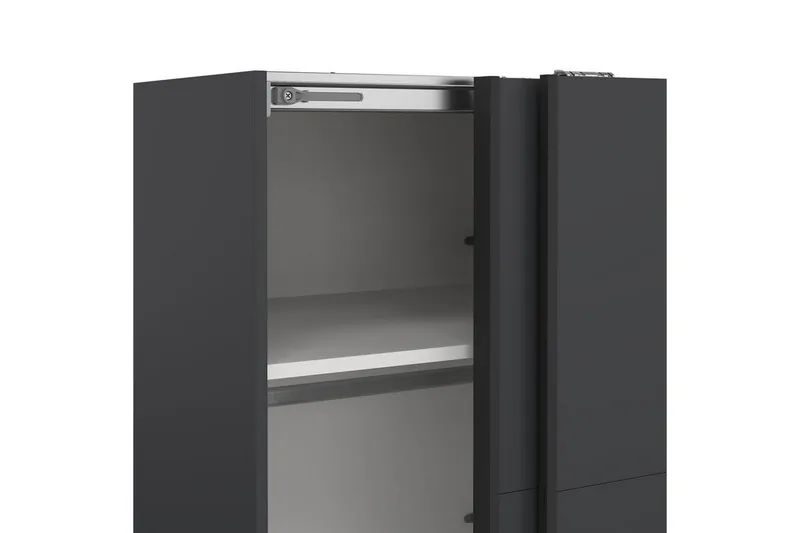 Elvos Garderob 139x220 cm - Svart - Förvaring - Sko- & klädförvaring - Garderober & garderobssystem