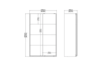 Elvos Garderob 139x220 cm - Vit - Förvaring - Sko- & klädförvaring - Garderober & garderobssystem