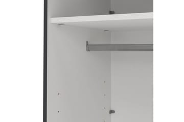Elvos Garderob med Spegel 139x220 cm - Svart - Förvaring - Sko- & klädförvaring - Garderober & garderobssystem