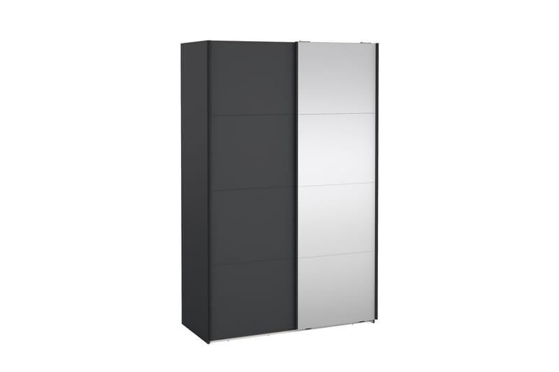 Elvos Garderob med Spegel 139x220 cm - Svart - Förvaring - Sko- & klädförvaring - Garderober & garderobssystem