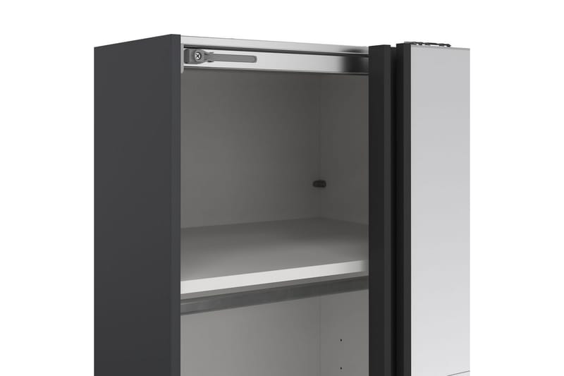 Elvos Garderob med Spegel 139x220 cm - Svart - Förvaring - Sko- & klädförvaring - Garderober & garderobssystem