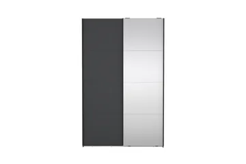 Elvos Garderob med Spegel 139x220 cm - Svart - Förvaring - Sko- & klädförvaring - Garderober & garderobssystem
