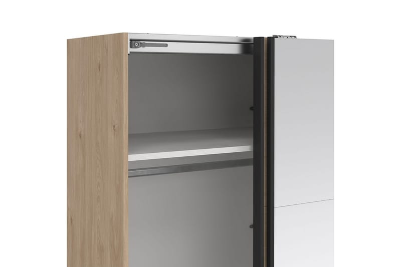 Elvos Garderob med Spegel 179x220 cm - Natur - Förvaring - Sko- & klädförvaring - Garderober & garderobssystem
