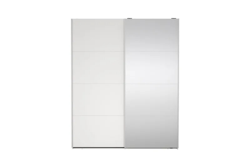 Elvos Garderob med Spegel 179x220 cm - Vit - Förvaring - Sko- & klädförvaring - Garderober & garderobssystem