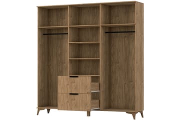 Entsian Garderob 185x192 cm - Brun - Förvaring - Sko- & klädförvaring - Garderober & garderobssystem