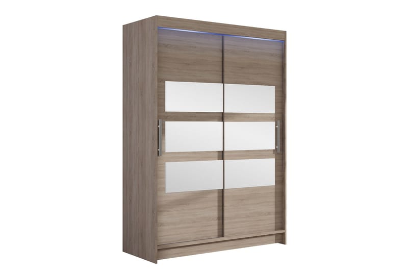 Estella Garderob med Spegel 120x200 cm, Beige