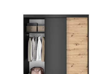 Esville Garderob 120x220 cm - Brun - Förvaring - Sko- & klädförvaring - Garderober & garderobssystem