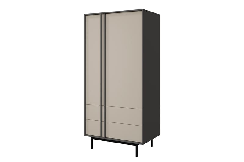 Farshian Garderob 93x195 cm - Grå/Beige - Förvaring - Sko- & klädförvaring - Garderober & garderobssystem