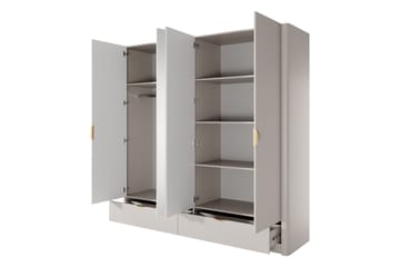 Forba Garderob med Spegel 213x209 cm - Vit - Förvaring - Sko- & klädförvaring - Garderober & garderobssystem