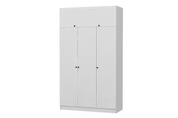 Fruitland Garderob 135x190 cm - Vit - Förvaring - Sko- & klädförvaring - Garderober & garderobssystem