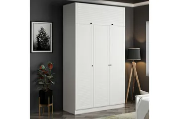 Fruitland Garderob 135x190 cm - Vit - Förvaring - Sko- & klädförvaring - Garderober & garderobssystem