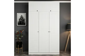 Fruitland Garderob 135x190 cm - Vit - Förvaring - Sko- & klädförvaring - Garderober & garderobssystem
