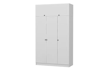 Fruitland Garderob 135x210 cm - Vit - Förvaring - Sko- & klädförvaring - Garderober & garderobssystem