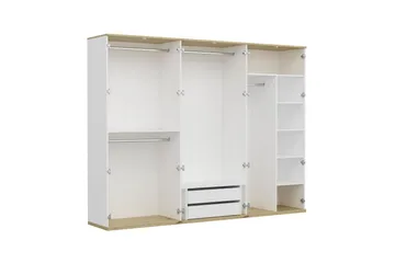 Fruitland Garderob 270x206 cm - Vit - Förvaring - Sko- & klädförvaring - Garderober & garderobssystem