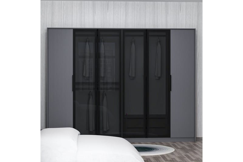 Fruitland Garderob 274x210 cm - Antracit - Förvaring - Sko- & klädförvaring - Garderober & garderobssystem