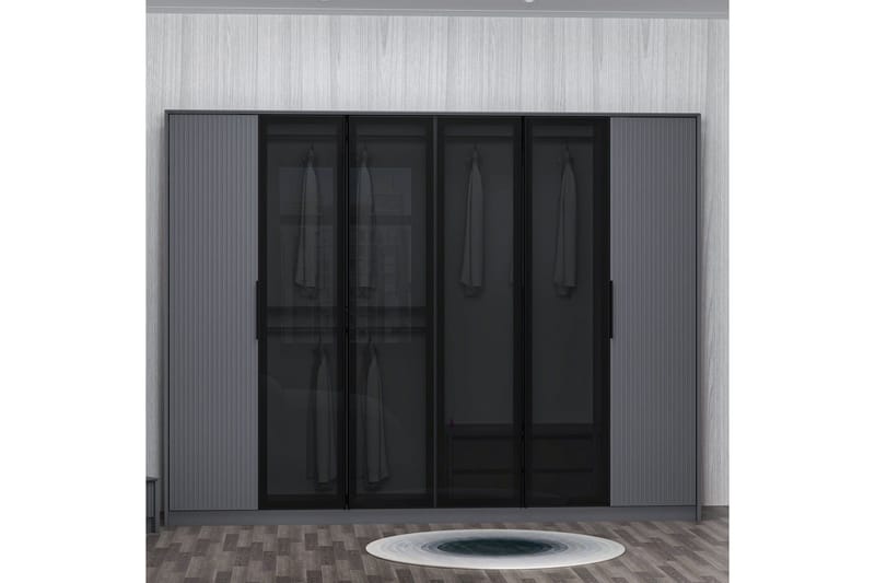 Fruitland Garderob 274x210 cm - Antracit - Förvaring - Sko- & klädförvaring - Garderober & garderobssystem