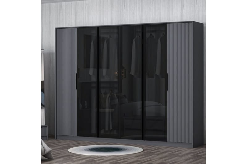 Fruitland Garderob 274x210 cm - Antracit - Förvaring - Sko- & klädförvaring - Garderober & garderobssystem