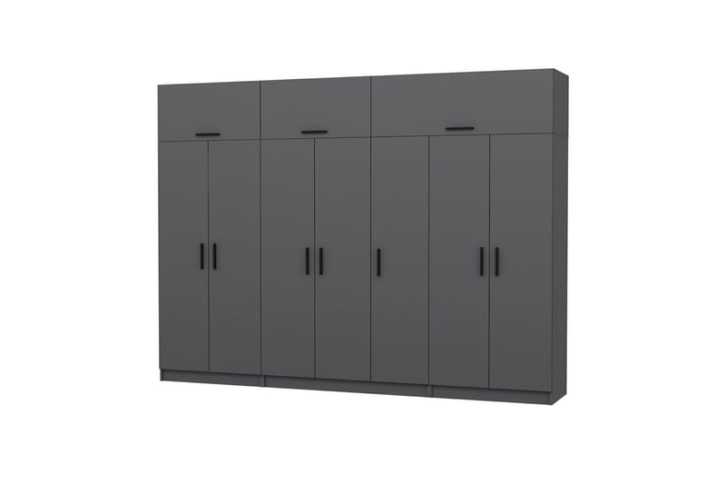 Fruitland Garderob 315x235 cm - Antracit - Förvaring - Sko- & klädförvaring - Garderober & garderobssystem