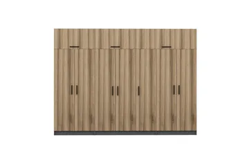Fruitland Garderob 315x235 cm - Valnöt/Antracit - Förvaring - Sko- & klädförvaring - Garderober & garderobssystem