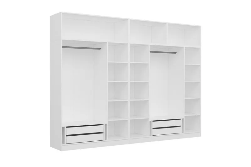 Fruitland Garderob 315x235 cm - Vit - Förvaring - Sko- & klädförvaring - Garderober & garderobssystem