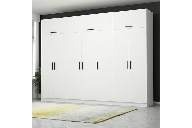 Fruitland Garderob 315x235 cm - Vit - Förvaring - Sko- & klädförvaring - Garderober & garderobssystem