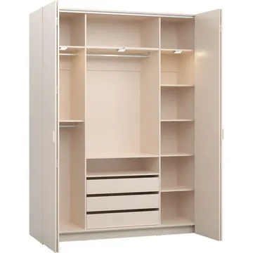 Garderob 4 You Fresh 4 Dörrar - Sandbeige, 240,6 cm - Förvaring - Sko- & klädförvaring - Garderober & garderobssystem