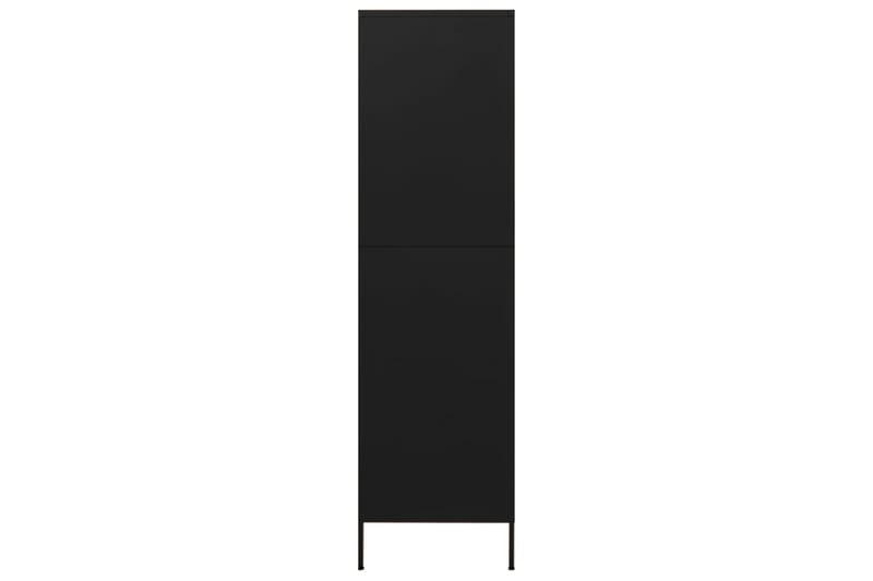 Garderob 90x50x180 cm svart stål - Svart - Förvaring - Sko- & klädförvaring - Garderober & garderobssystem