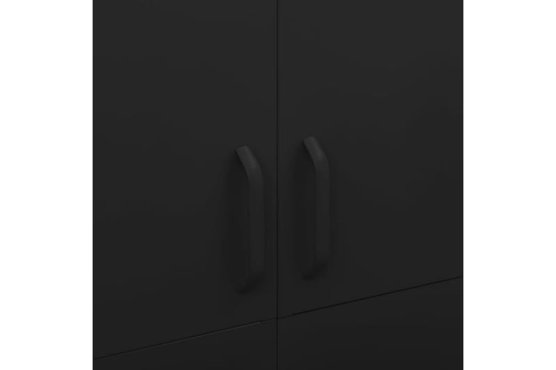Garderob 90x50x180 cm svart stål - Svart - Förvaring - Sko- & klädförvaring - Garderober & garderobssystem