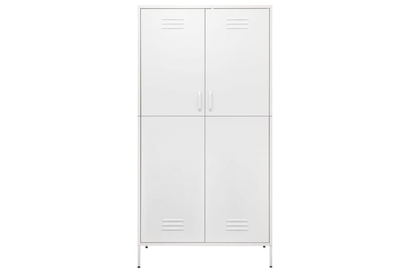 Garderob 90x50x180 cm vit stål - Vit - Förvaring - Sko- & klädförvaring - Garderober & garderobssystem