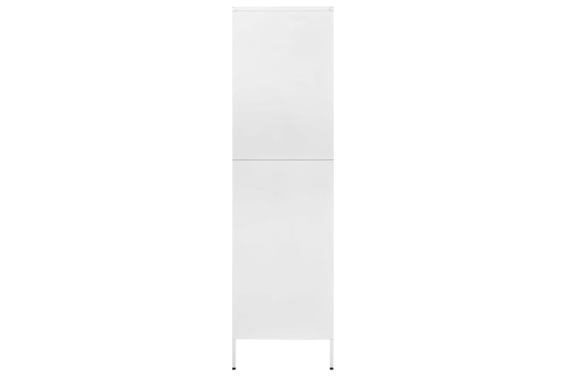 Garderob 90x50x180 cm vit stål - Vit - Garderober & garderobssystem