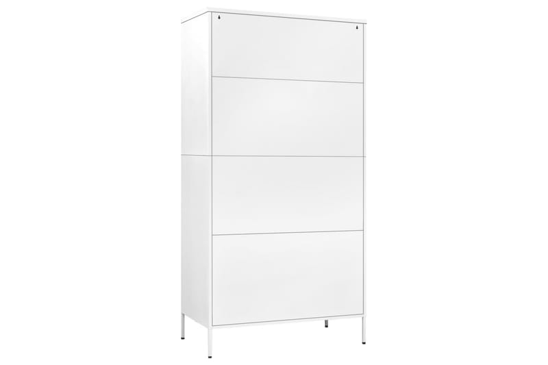 Garderob 90x50x180 cm vit stål - Vit - Förvaring - Sko- & klädförvaring - Garderober & garderobssystem