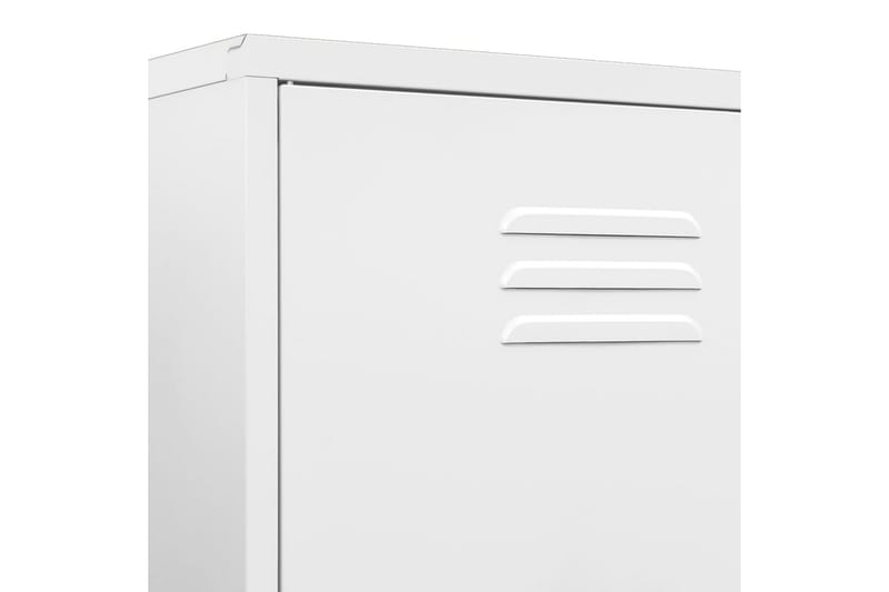 Garderob 90x50x180 cm vit stål - Vit - Förvaring - Sko- & klädförvaring - Garderober & garderobssystem