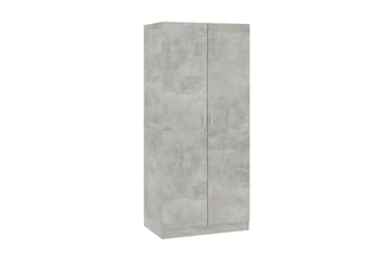 Garderob betonggrå 80x52x180 cm spånskiva