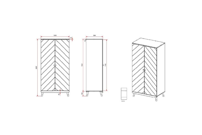 Garderob Billy Vit 2 dörrar - 2 dörrar - Förvaring - Sko- & klädförvaring - Garderober & garderobssystem
