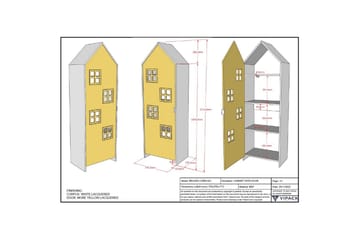 Garderob Casami Brygge Gul - Gul - Förvaring - Sko- & klädförvaring - Garderober & garderobssystem