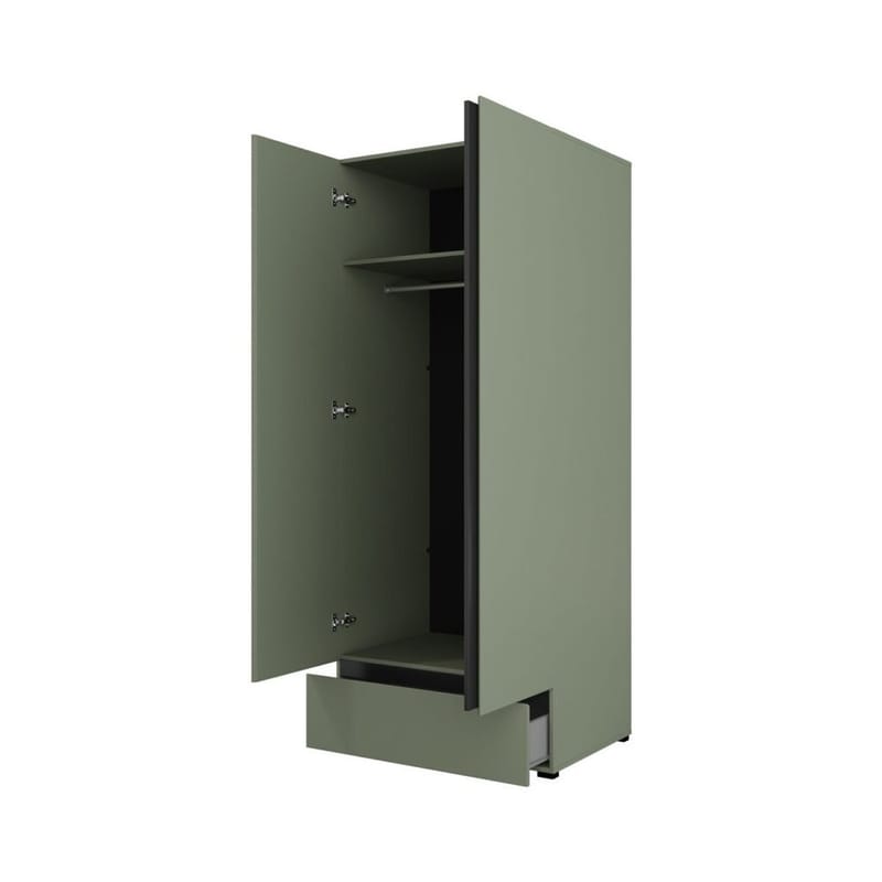 Garderob Cross S 2 dörrar 1 låda - Grön - Förvaring - Sko- & klädförvaring - Garderober & garderobssystem