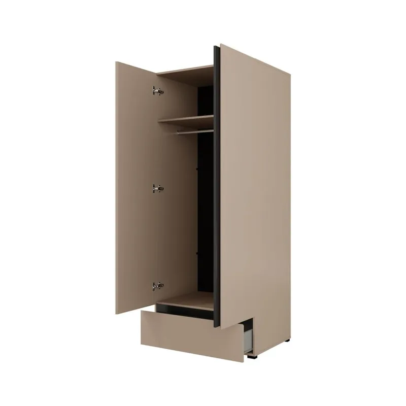 Garderob Cross S 2 dörrar 1 låda - Kongo - Förvaring - Sko- & klädförvaring - Garderober & garderobssystem