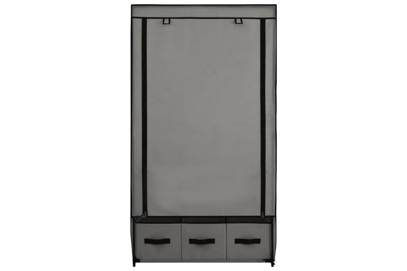 Garderob grå 87x49x159 cm tyg - Grå - Garderober & garderobssystem