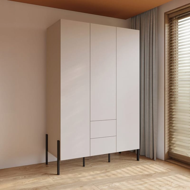 Garderob Jukon S 3 Dörrar med 2 Lådor - Förvaring - Sko- & klädförvaring - Garderober & garderobssystem