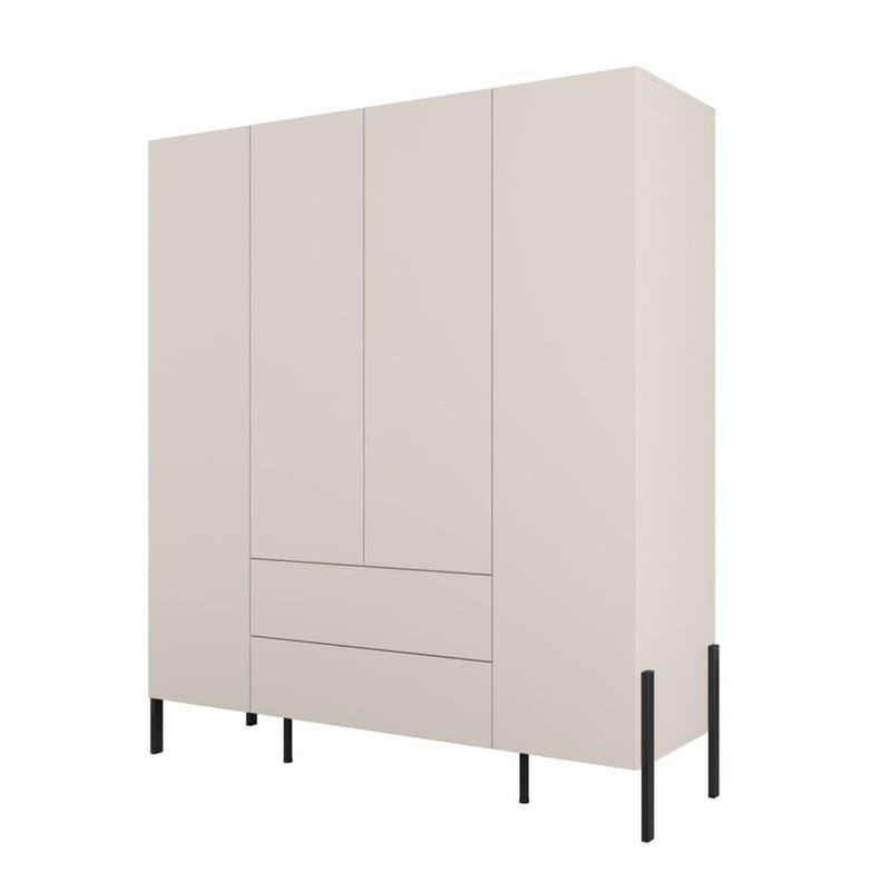 Garderob Jukon S 4 Dörrar med 2 Lådor - Förvaring - Sko- & klädförvaring - Garderober & garderobssystem