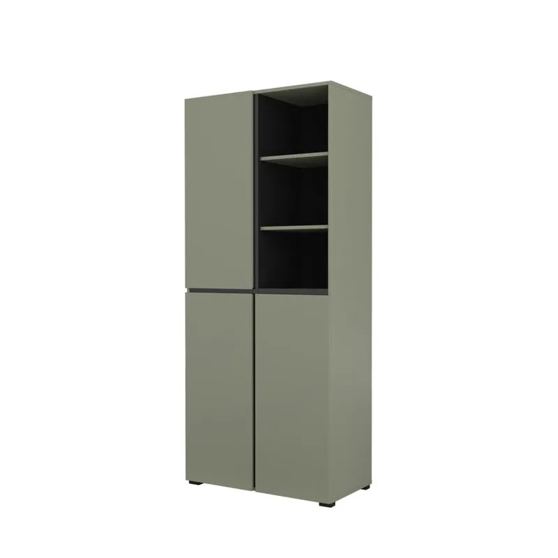 Garderob Kors 3 dörrar - Grön - Förvaring - Sko- & klädf örvaring - Garderober & garderobssystem